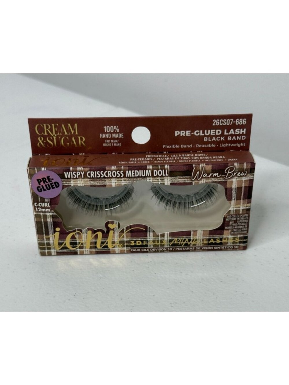 Ioni Strawberry Croissant Pre Glued Lashes Wispy Cateye Coquette